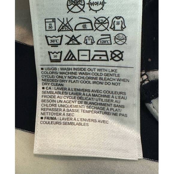 Gap white navy blue striped pull on nautical mini skirt size XS - Picture 5 of 12